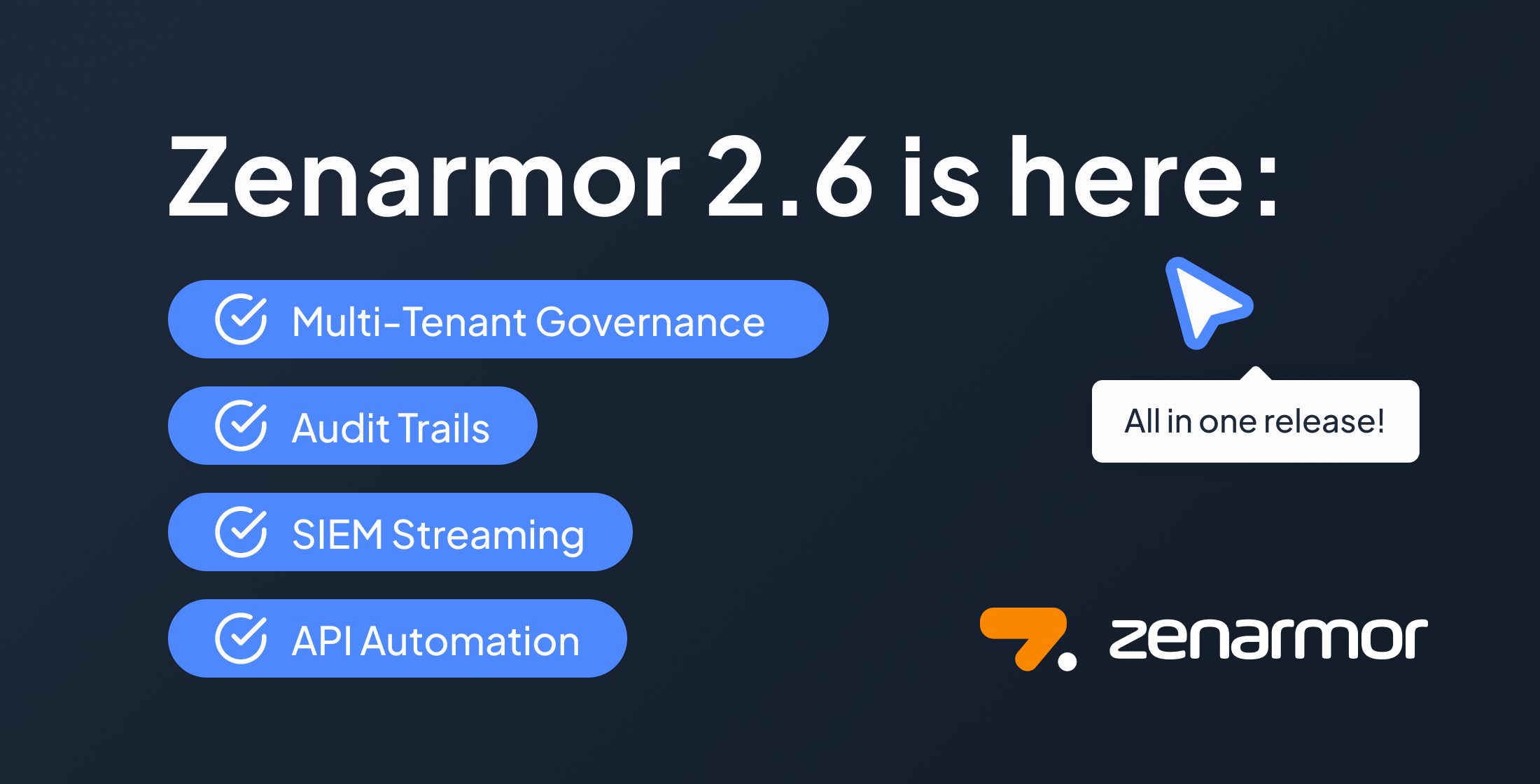 Zenarmor 2.6 Is Here: Multi-Tenant Governance, Audit Trails, SIEM Streaming, and API Automation – All in One Release